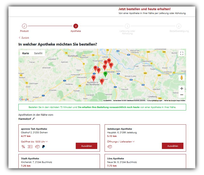 Apothekenauswahl KlickA